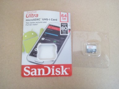 SanDisk microSD 64GB 開封